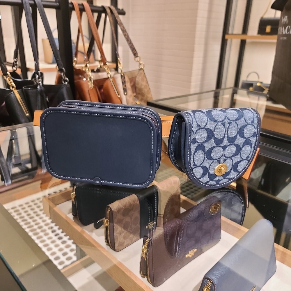Coach Chambray Double Belt Bag Unisex